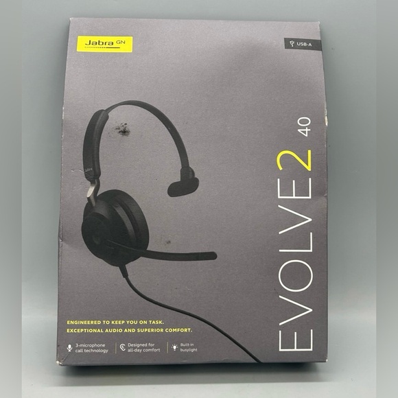 Jabra Evolve2 40 UC USB-A Wired Headset (HSC130) - Picture 1 of 3